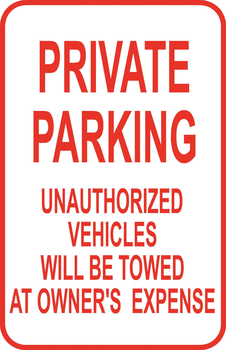 ALEKO Aluminum No Parking Metal Sign 18 x 12 Inches 