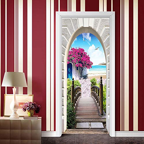 3d Door Wallpaper Murals Wall Stickers Home Decor Removable Art Decal 30.3x78.7" 