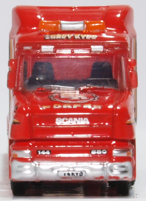 OXFORD N GAUGE SCANIA T CAB SEMI LOW LOADER SANDY KYDD 