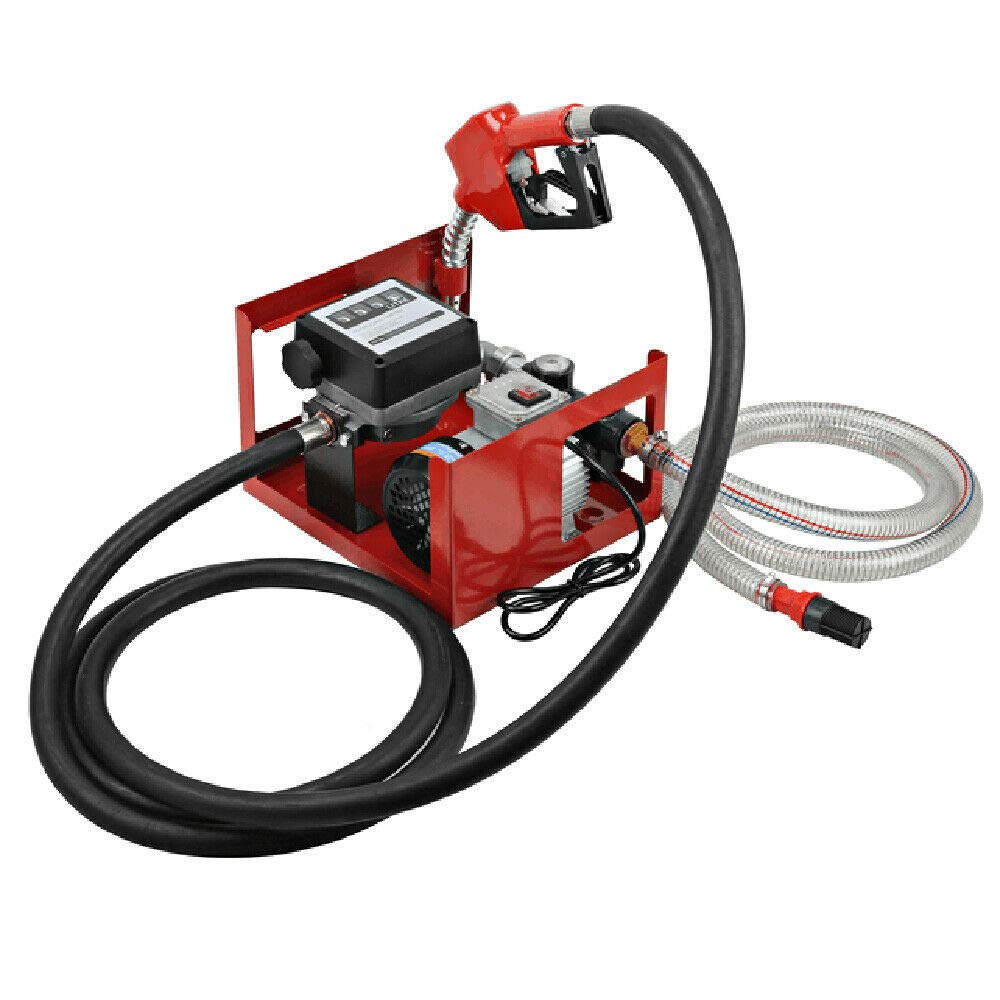 Dieselpumpe 60L/min Heizölpumpe selbstansaugend Zählwerk Tankstelle 230V 550W DE 