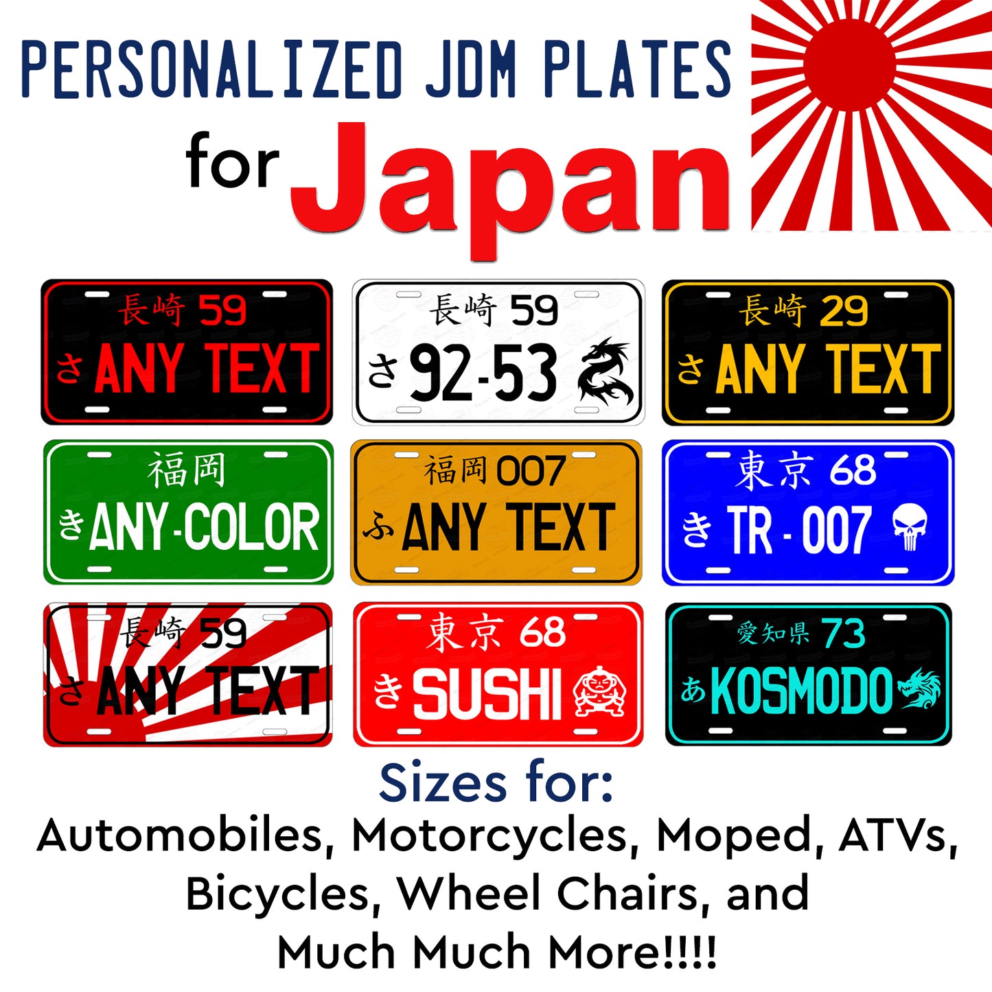 Monaco License Plate Personalized Car Auto Bike Motorcycle Tag 