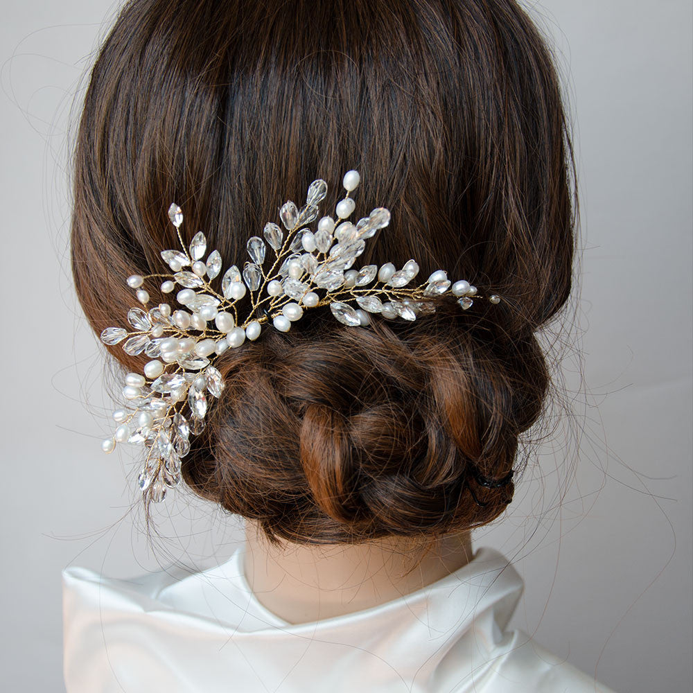 Crystal & Freshwater Pearl Tiara Belle 