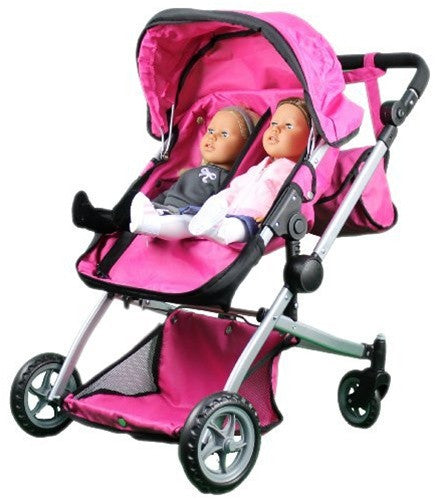 Childrens 2 In 1 Doll Stroller Buggy Or Toy Dolls Pram Deluxe Pushchair NEW 