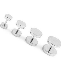 2 Stück Fakeplugs Fakeplug Fake Plug Ohrringe Edelstahl Herren viele Größen 