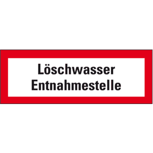 Schild Löschwasser Entnahmestelle Alu 42x14,80 11.2875 