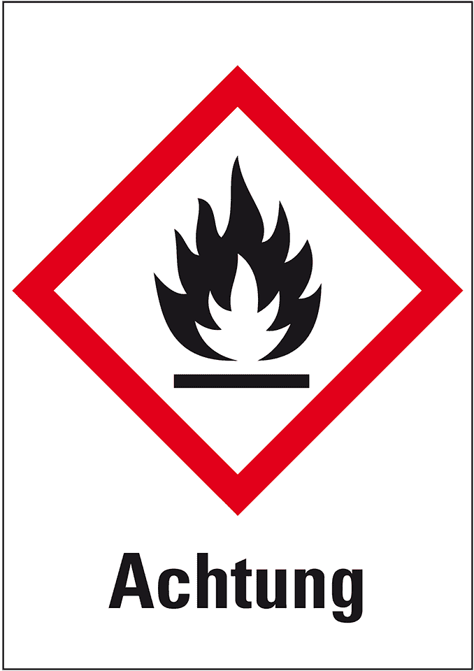 Flamme GHS-Gefahrensymbol 5x5cm Symbol 02 