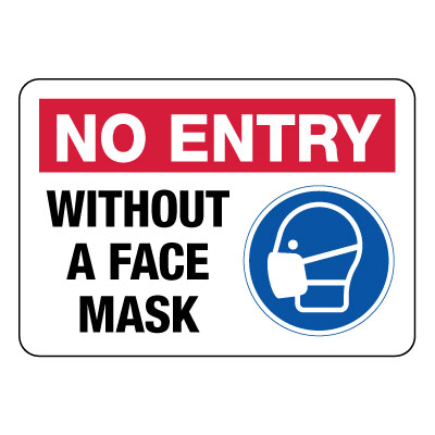 Sticker Mask Sign 19Covid Social Distancing Safety Plastic HANDS FACE SPACE 