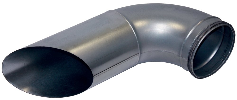 DN100 verzinkt Vogelschutzgitter Ausblasbogen 90° Muffe 