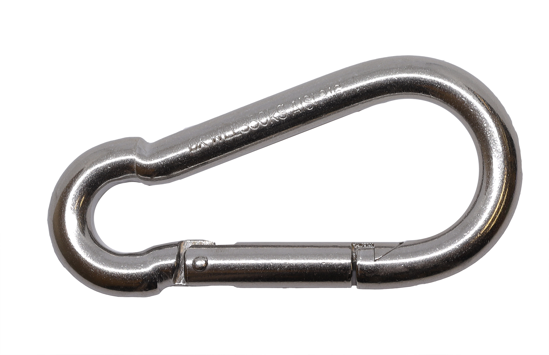 5 Stück Karabinerhaken V4A Stahl 7x70 mm Karabiner Edelstahl Haken AISI 316 V4A 