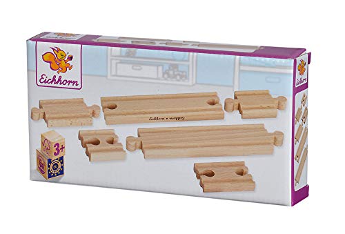 Eichhorn EH Eisenbahn 6 Ausgleichsschienen Adaperschienen Set Holzeisenbahn 