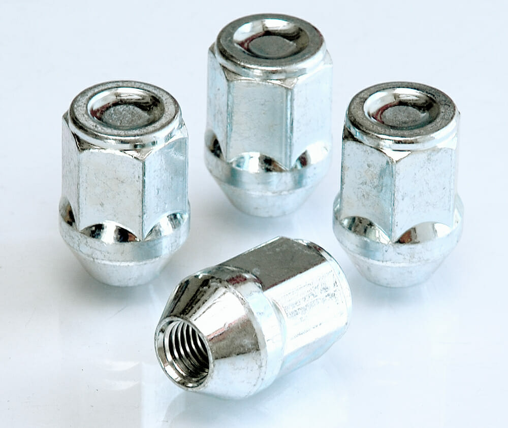 Silver 19mm Hex Deep Alloy Wheel Nuts Set of 4 x M12 x 1.5 