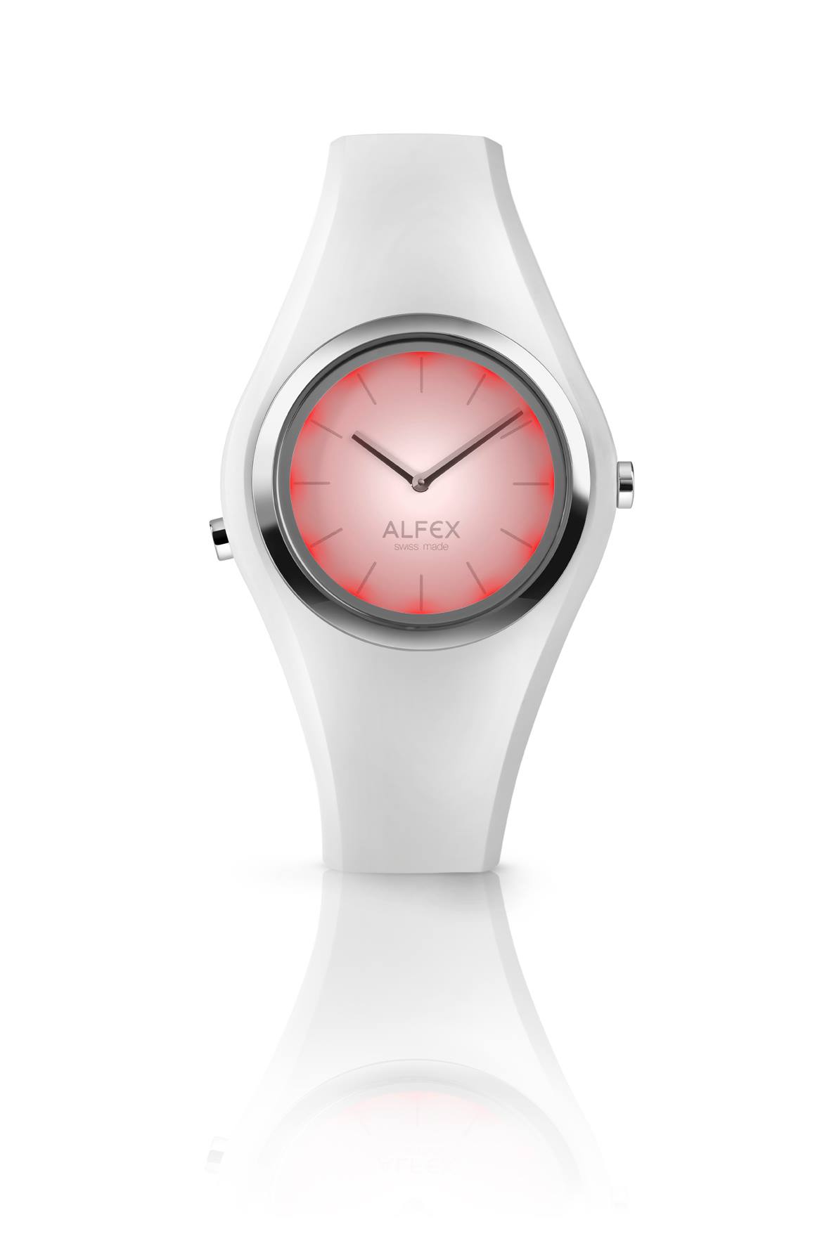 ALFEX Designer Damenuhr swiss made komplett Edelstahl anthrazit schmal 12mm 