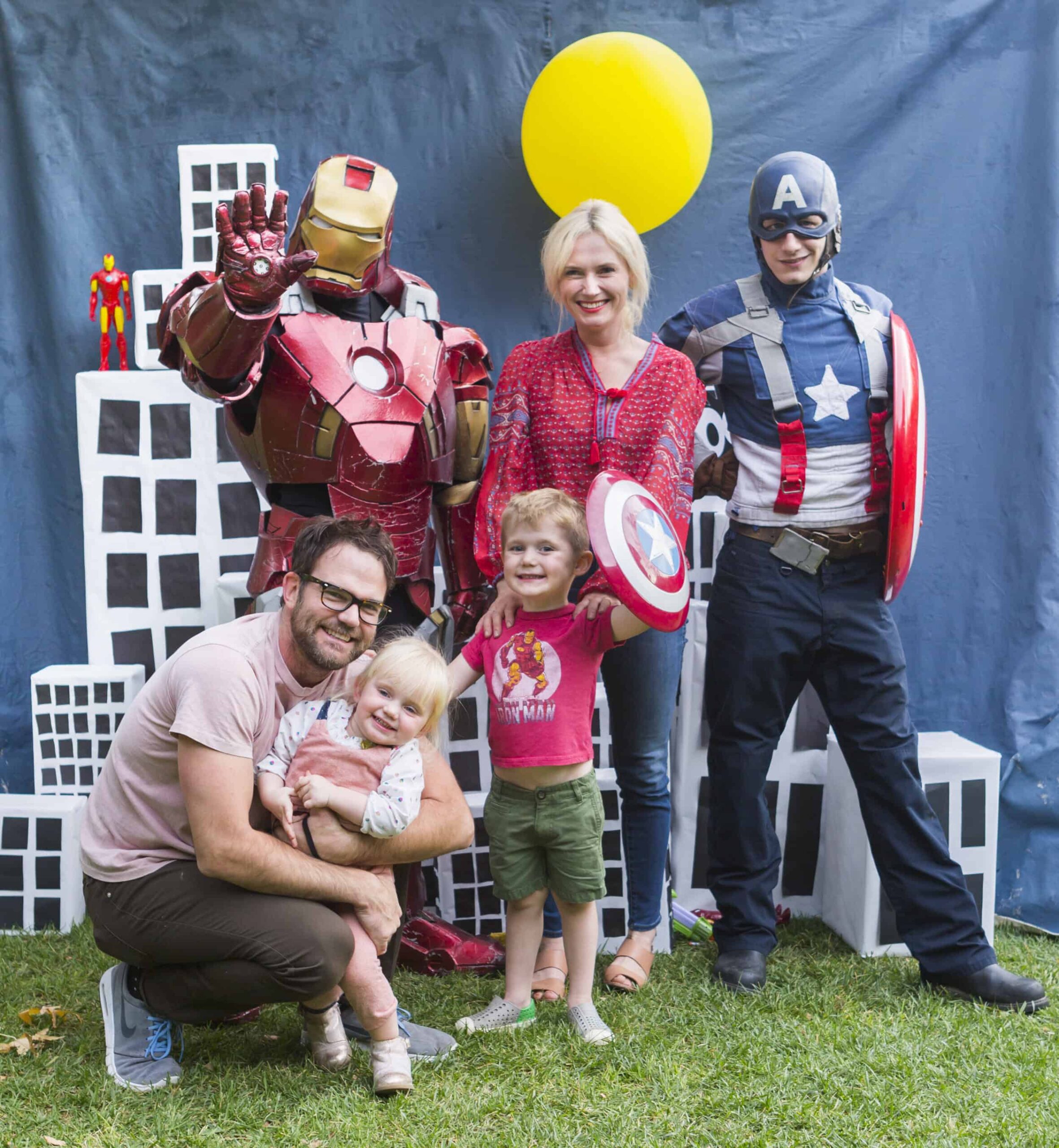 SUPERHERO BIRTHDAY PARTY SET ~ FOOD BOX LOOT BAG DRESS UP FACE MASK 