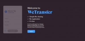 WeTransfer Homepage