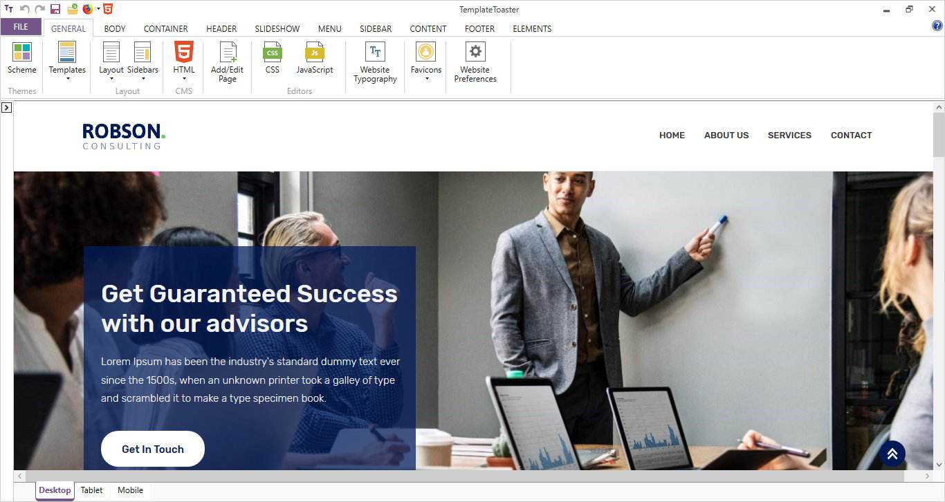 TemplateToaster General Tab Options TemplateToaster General Tab Options