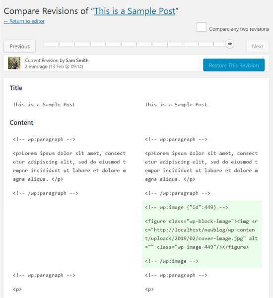 How to Switch between Post Revisions How to Switch between Post Revisions