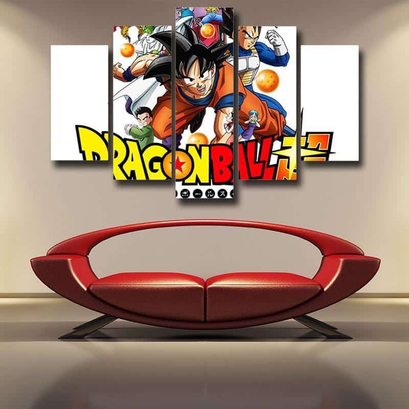 Dragon Ball Exoplanet Surface Poster 5 Panel Canvas Print Wall Art Home Decor 