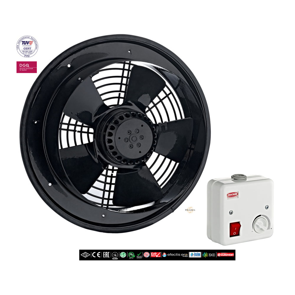 Wandventilator Axial Ventilator Lüfter 4680 m³/h für Lüftung Abluft Kühlung 
