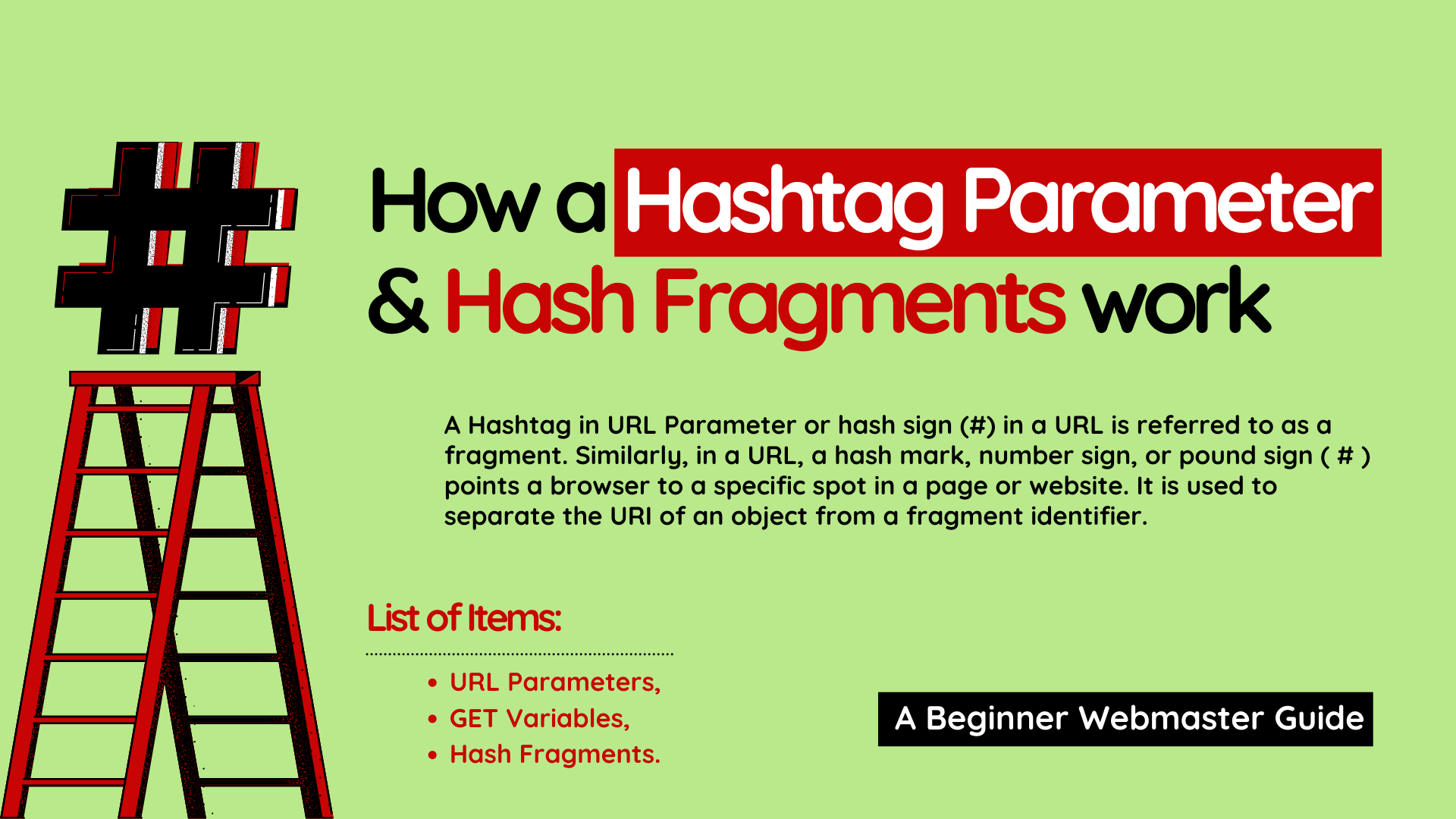 What does Hashtag in URL Parameter mean?