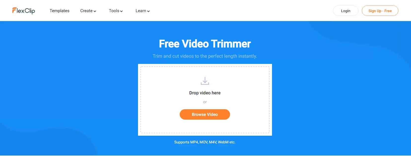 How FlexClip Free Video Trimmer Works