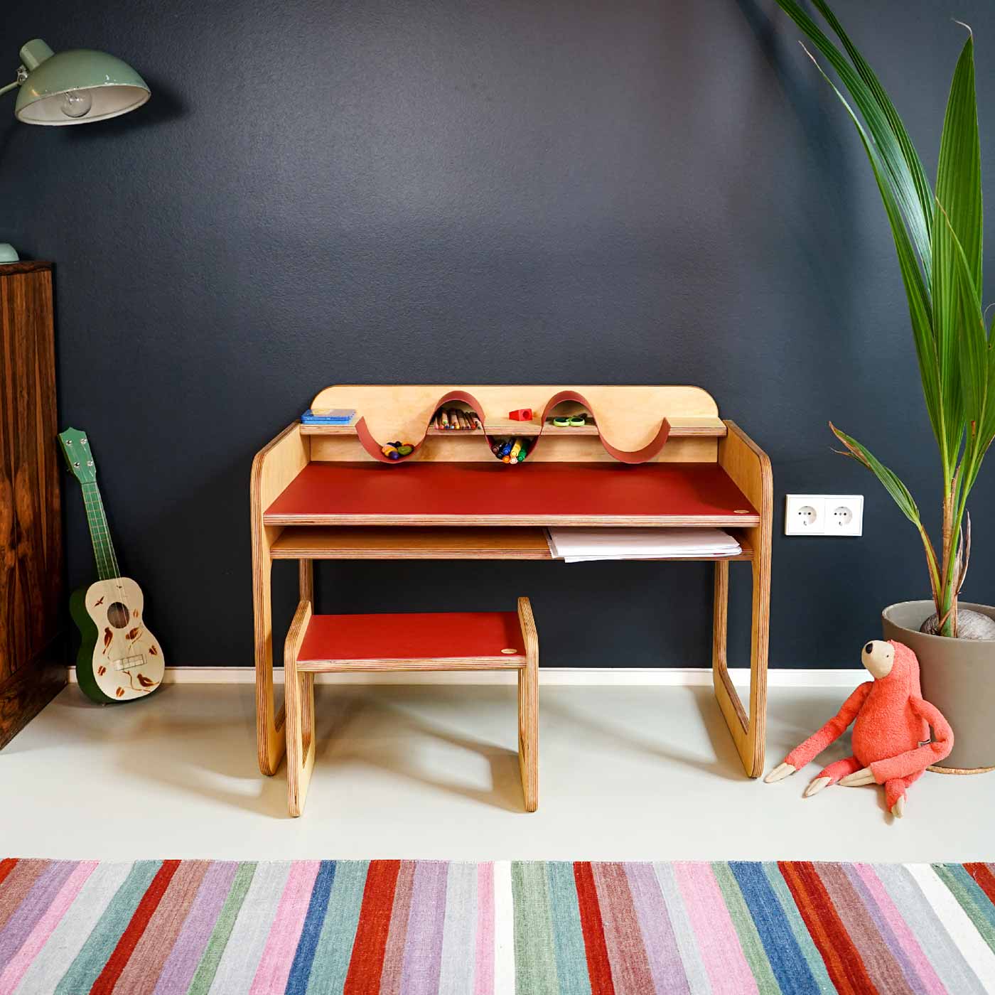 Maltisch Kindertisch Spieltisch Sitzbank Kinder Tisch Malen Basteln Spielzeug 