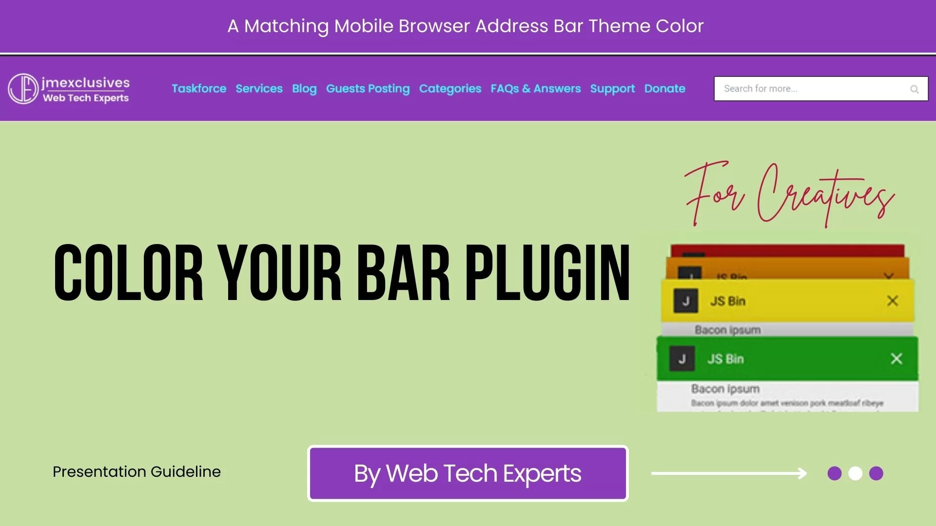 How The Color Your Bar Plugin Works