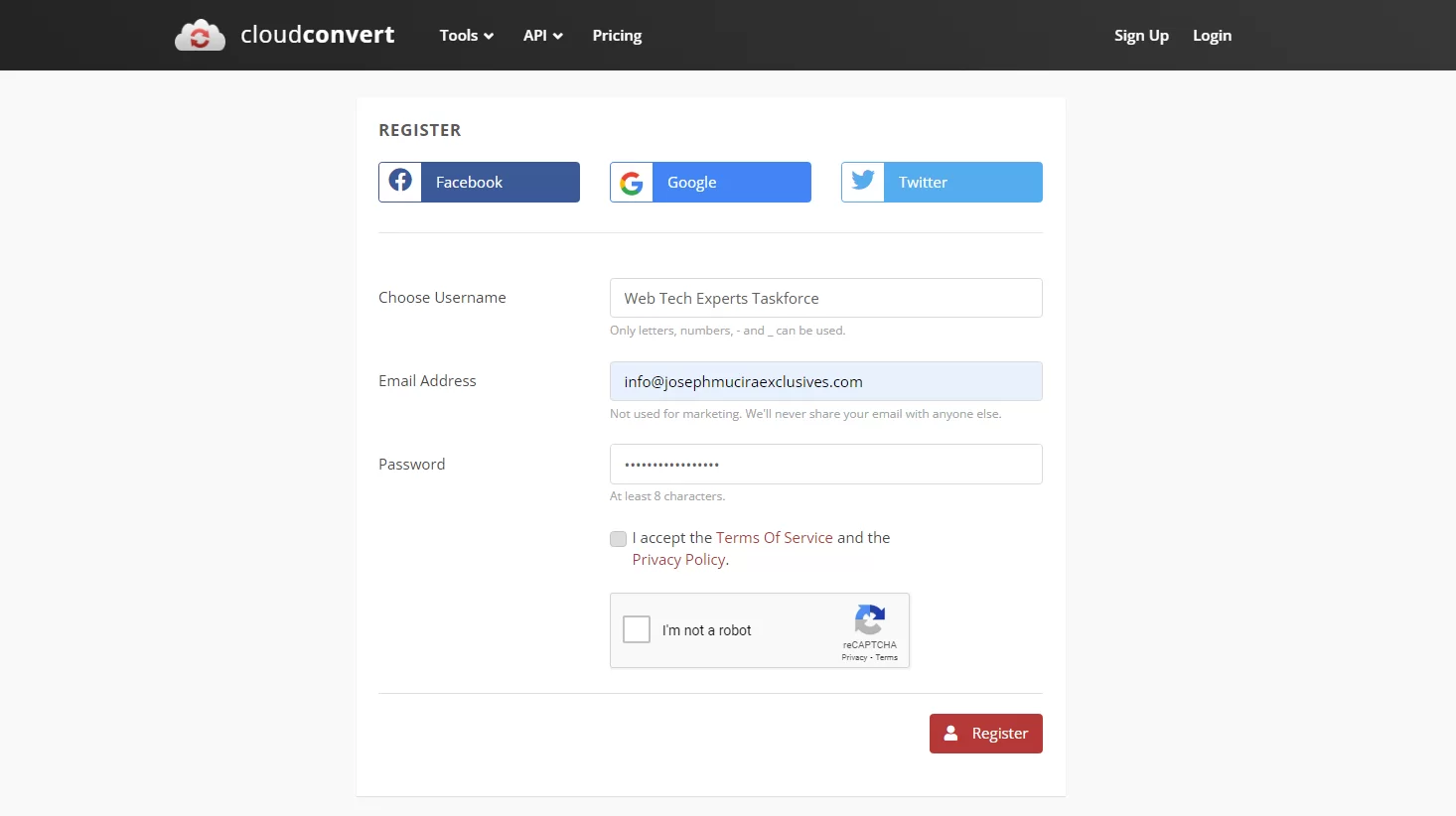 How To Create A CloudConvert Account