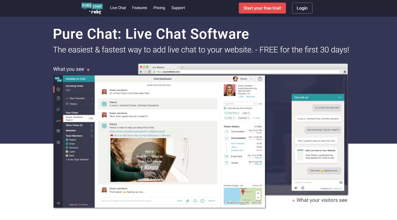 Pure Chat On Live Chat Plugins And Software Apps List