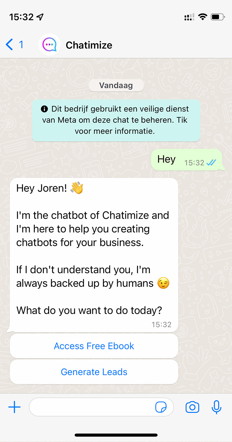 An Example Of A WhatsApp Chatbot An Example Of A WhatsApp Chatbot