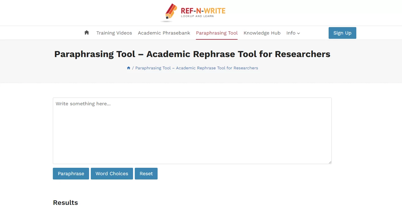 Ref-N-Write Paraphrasing Tool – Academic Rephrase Tool For Researchers 