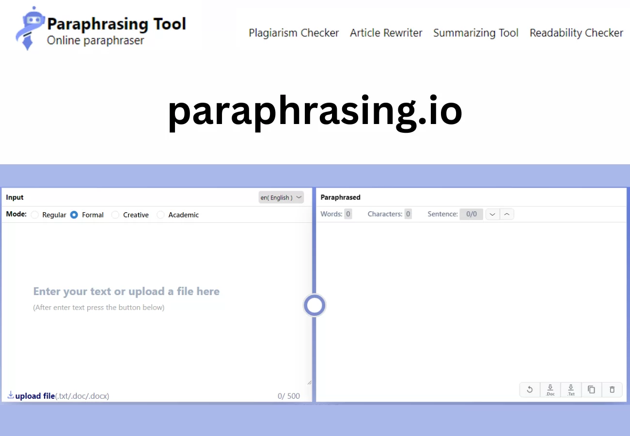 Paraphrasing.io — Free Online Paraphrase Tool