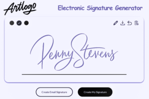 How Artlogo Free Online Electronic Signature Generator Tool Works