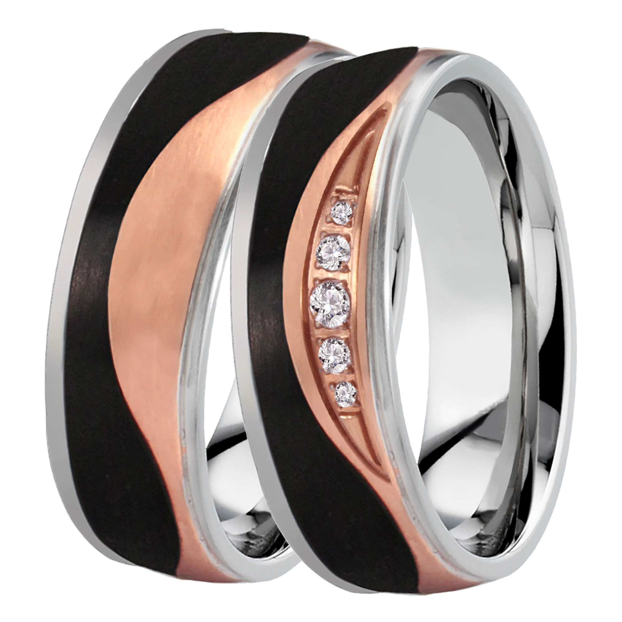 Ring Freundschaftsringe Partnerringe Verlobungsringe Edelstahl Silber mit Gravur 