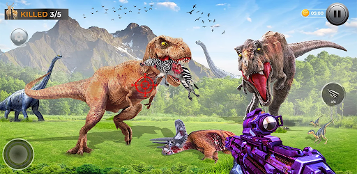 Dino Hunt Game Kids Target Shooting Games Set T-Rex Dinosaur 